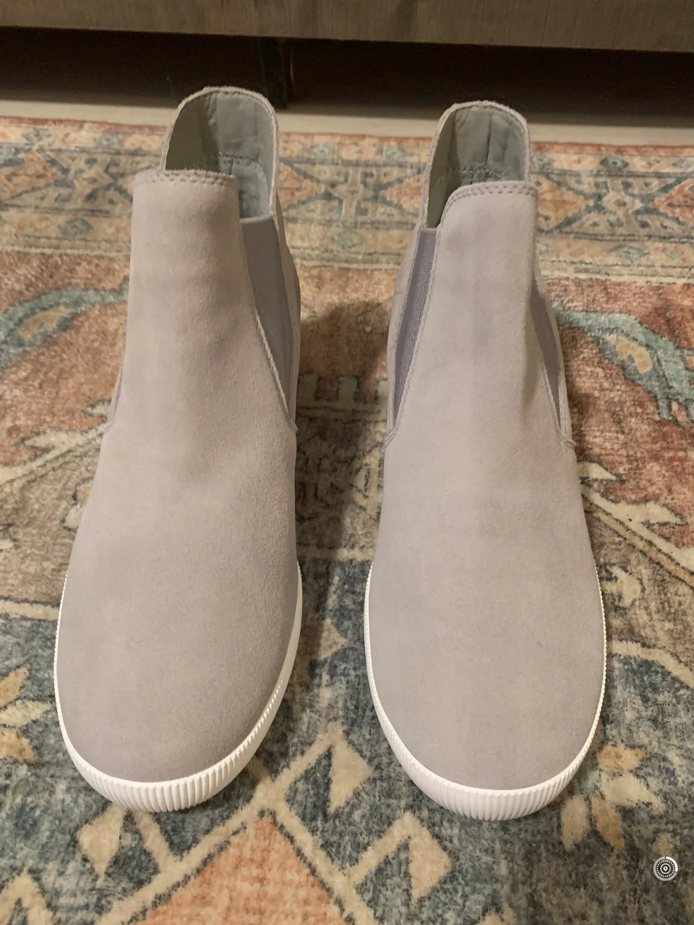 Sorel Light Gray Out and About Slip-On Wedge Sneaker